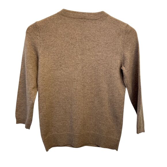 Talbots Petites Beige Oatmeal 100% Cashmere 3/4 Sleeve Sweater – Petite (P) - Picture 2 of 6